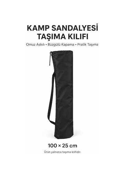 Kamp Sandalyesi Taşıma Kılıfı, Antrasit 100 25 Cm