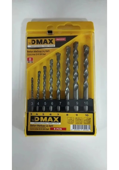 Dmax 8 Parça Duvar Beton Delme Matkap Ucu Seti