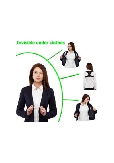 Unisex Siyah Dik Duruş Destek Korsesi