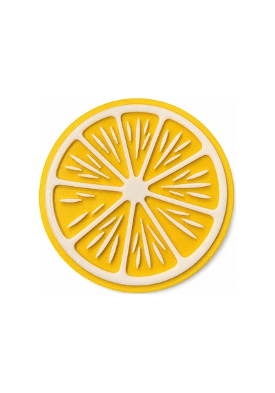3dmarketi Limon Desenli Renkli Bardak Altlığı Çap 10 Cm 4'lü Çok Renkli