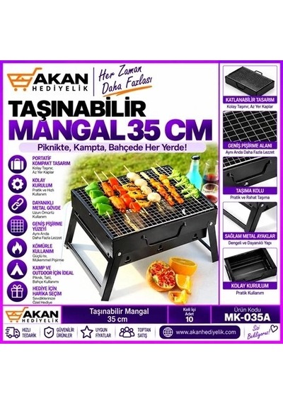Özel Üretim Kamp Piknik Bahçe Taşınabilir Katlanabilir Portaif Mangal 35 Cm Diğer