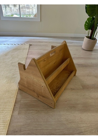 Alfacontry Montessori Çocuk Odası Kitaplık Kahverengi