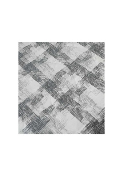Tek Kişilik Elyaf Dolgulu Kapitone Ekoseli Gri Çok Amaçlı Yatak Örtüsü 155x215 Cm Çift Taraflı Gri Gri