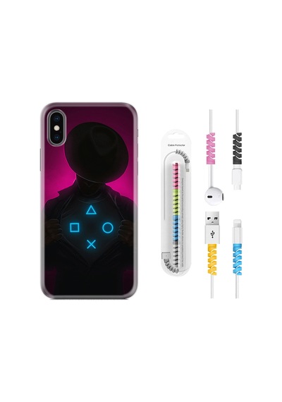 Apple Uyumlu iPhone XS Max Kılıf Kablo Koruyuculu Xoxo 1849