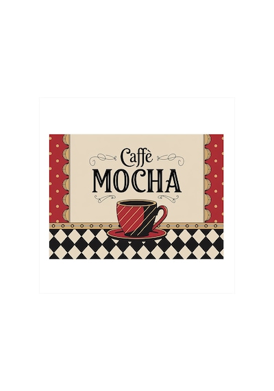 Caffe Mocha Posteri Art Mdf Tablo
