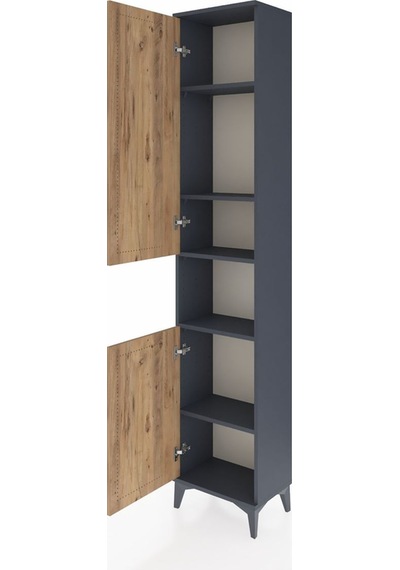 Arges Dolap 5 Raflı 2 Kapaklı 44x30x221 Antrasit-çam Antrasit Arges Dolap 5 Raflı 2 Kapaklı 44x30x221 Antrasit-çam Antrasit