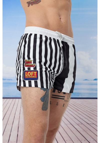 Loft Regular Fit Erkek Deniz Şortu Black/white