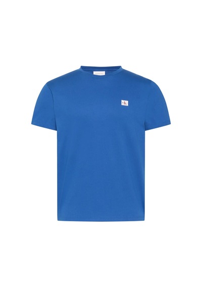 Calvin Klein Ss Badge 30s Jersey, 2zu, S Mavi Erkek Sweatshirt