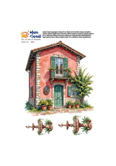 Mavi Sanat Ütü İle Rub On Transfer Kağıdı A4 Model No: 0060