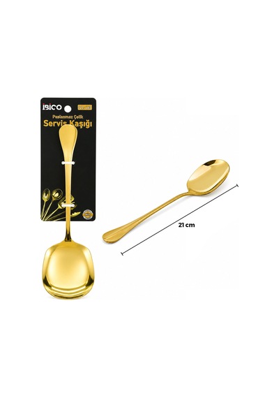 River World Metal Servis Kaşığı Gold Renk 21 Cm Renkli