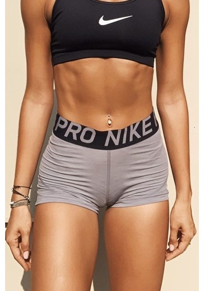 Nike Pro 3 İnch 7.5cm Training Fit Shorts Gray Kadın Tayt Şort Kısa Gri Gri