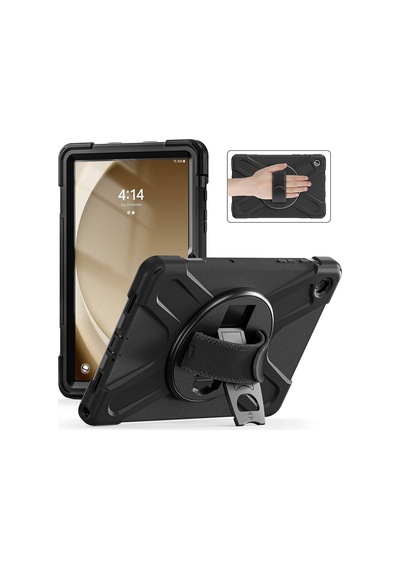 Galaxy Uyumlu  Tab A9 Plus Omsy Defender Tablet Silikon - Siyah Arka Kapak