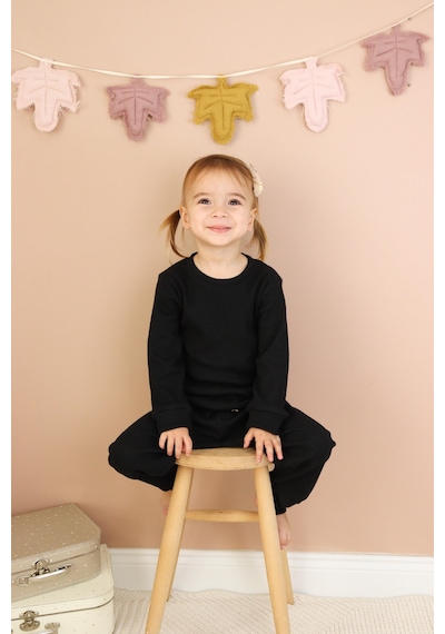 MiaBaby Kaşkorse Mevsimlik Pijama Takım Siyah