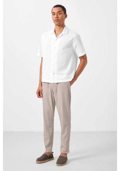 Tommylife Taş Standart Fit Dokuma Hafif Esnek Chino Erkek Pantolon - 82177 Taş