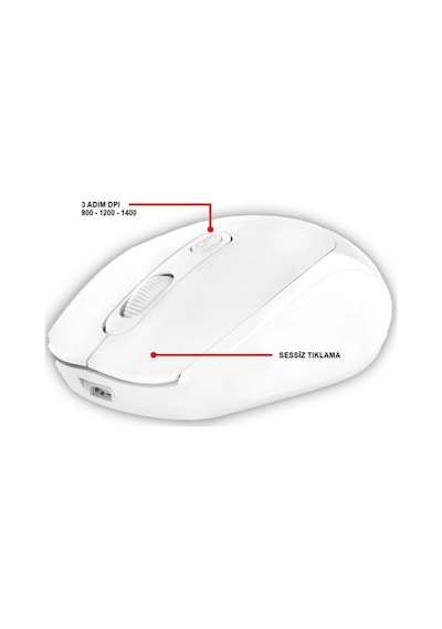 Store Bluetooth Şarj Edilebilir Kablosuz Ve Çift Mod Sessiz Mouse 800-1200-1400 Dpı
