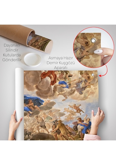 Floransa, İtalya Palazzo Medici'nin Tavan Panoramik Görünüm Duvar Örtüsü-7239
