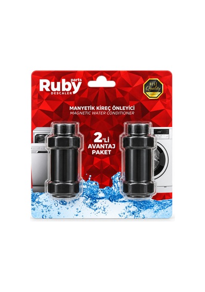 Ruby Parts Manyetik Kireç Önleyici Çamaşır Ve Bulaşık Makinesi İçin 2'li   Paket Siyah