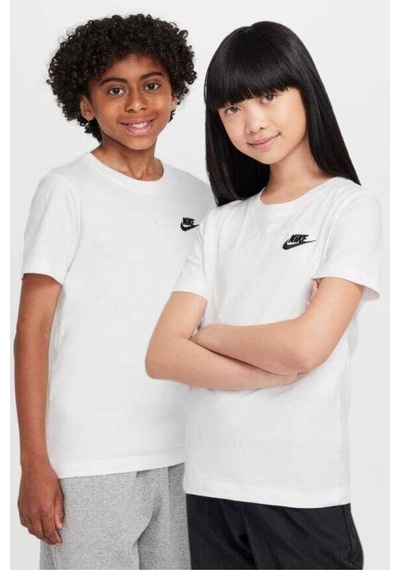 Nike Nsw Tee Futura Lbr Çocuk Spor Tişört Rahat Kesim Fz5177 Beyaz- Siyah