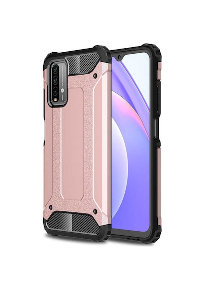 Kilifone - Redmi 9t Uyumlu - Kılıf Çift Katman Zırh Tank Crash Military Kapak - Siyah