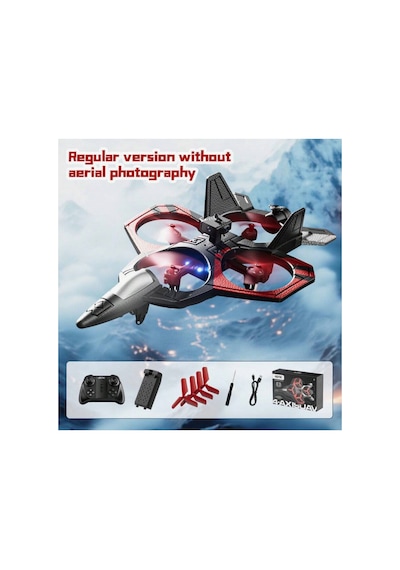 V46 8k Çift Kameralı Quadcopter 360 Engel Tanıma Özellikli Rc Uçak - Akrobasi Hareketi - Kırmızı