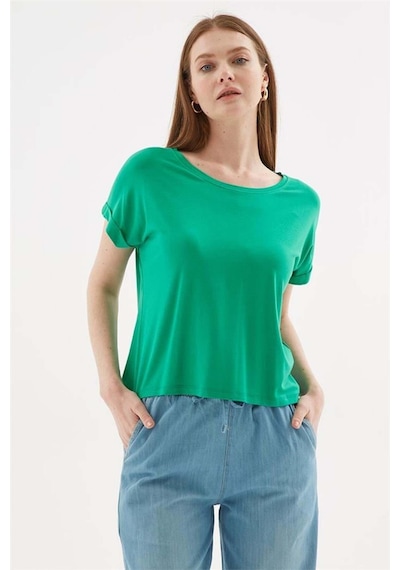 Fashion Friends Fashıon Frıends Kadın Bisiklet Yaka Bluz 25y0519k1 Ekru