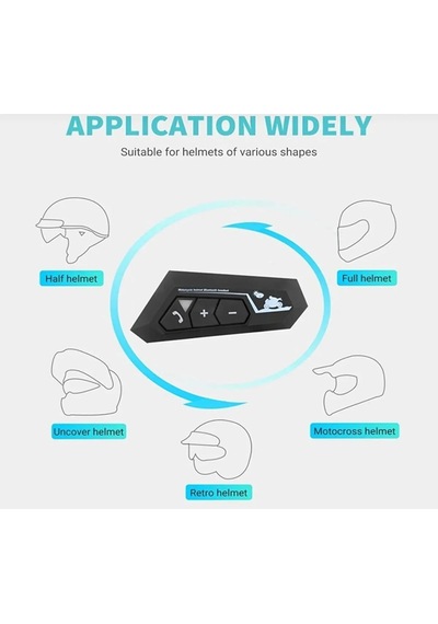 Bluetooth 5.0 Motosiklet Mikrofonu Uyumlu Kask İçin Kulaklık İntercom Bluetooth Interkom