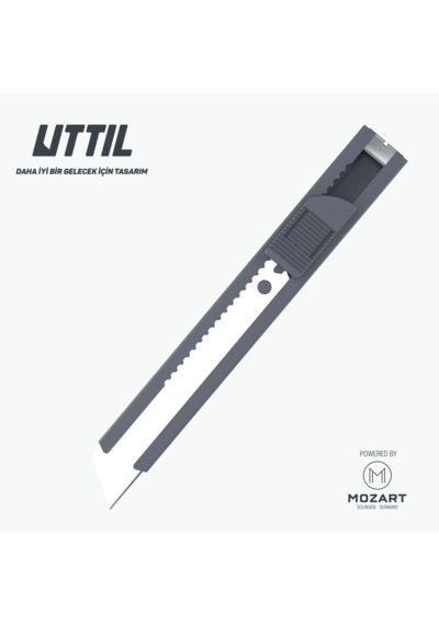 UTTIL Ptuk08-ns Cep Tipi Segmentsiz 18 Mm Metal Maket Bıçağı