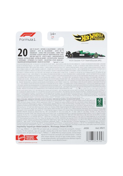 Hot Wheels®F1 - Sauber (Bortoleto) JKD89