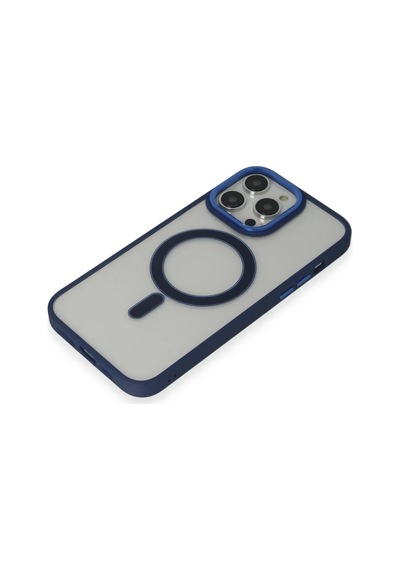 Apple  Uyumlu   iPhone 14 Pro Kılıf Room Magneticsafe Silikon - Lacivert