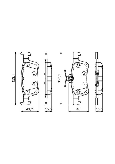 Peugeot 308 1.6hdi 2013-2018 Bosch Arka Balata Wva25841