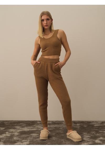 Camel Lüks Pamuk Dokulu Regular Fit Pantolon 850955