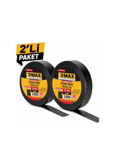 Dmax Eriyen Bant 20 Mm X 5 Metre Kendinden Kaynaşan Güçlü İzolasyon Ve Sızdırmazlık Bandı