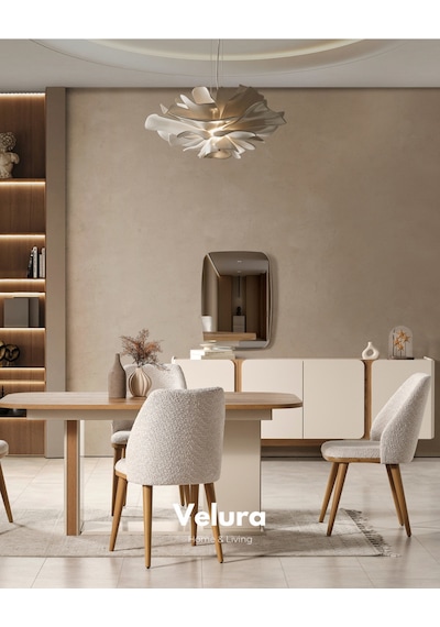 Aura Konsol + Ayna Kırık Beyaz