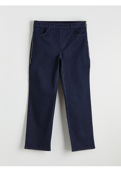 Lcw Limitless İndigo Kolay Giyilebilir Beli Fermuarlı Straight Fit Kadın Jean Pantolon