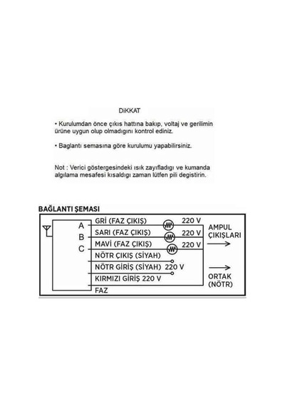 4x1000 W 4 Lü Aydınlatma Kumandası Ct-9154 Beyaz