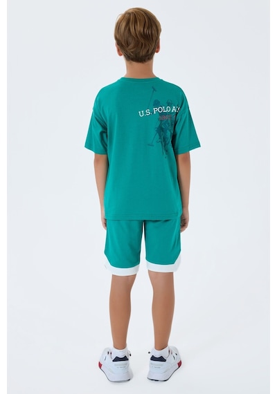 U.s. Polo Assn. Erkek Çocuk Yeşil Bermuda Takım Us2403-c-v2 Yeşil