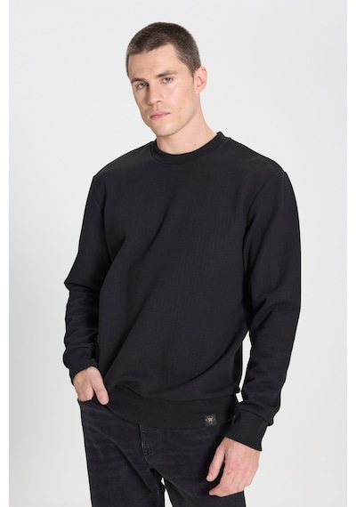 Wrangler Regular Fit Normal Kesim Bisiklet Yaka Siyah Sweatshirt W242593001 Siyah