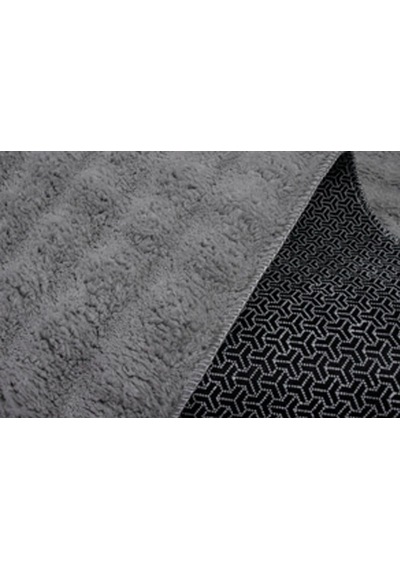 Dream Soft Yuvarlak Gri Desenli Yumuşak Yüzeyli Kaymaz Makinede Yıkanabilir Halı Renkli