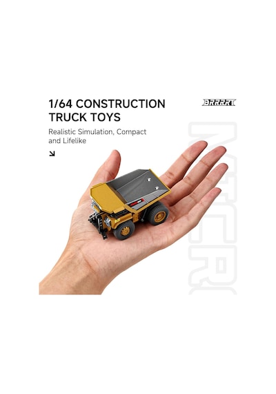 1/64 Kumandalı Mini Kamyon Ekskavatör Forklift 3 Lü Set 2.4 Ghz Şarjlı Sarı