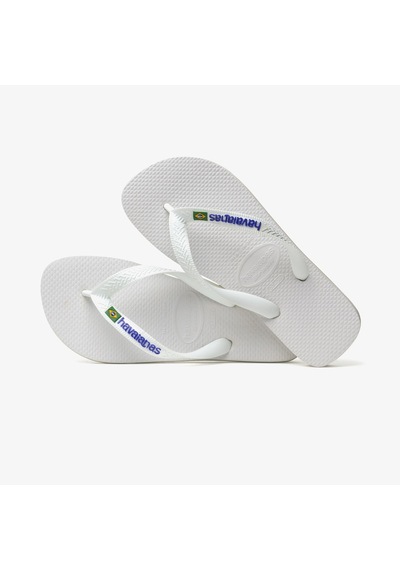 Havaianas Brasil Logo Unisex Beyaz Terlik Düz 4110850 Beyaz