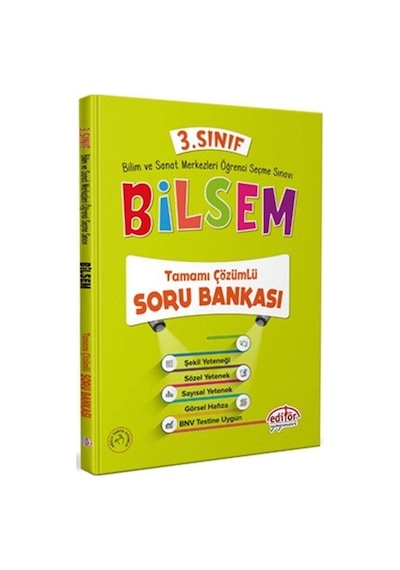 3. Sınıf Bilsem Tamamı Çözümlü Soru Bankası Editör Yayınları