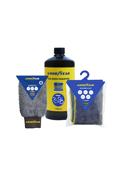 Goodyear Goodyear Oto Şampuan Mikrofiber Bez Ve Yıkama Eldiven Seti
