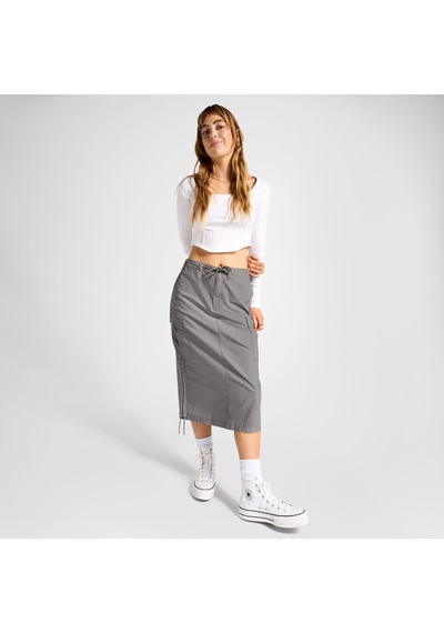 Converse Classic Dokuma Kadın Gri Cargo Etek