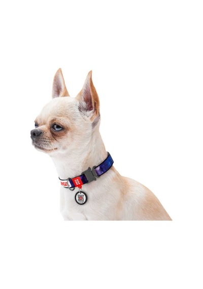 Waudog Nylon Dog Collar With Qr-passport, "nasa21" Design, Metal Fastex, S, W 20 Mm, L 24-40 Cm Mor