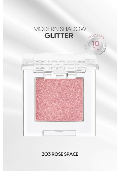 Kalıcı, Topaklanma Yapmayan, Simli Tekli Far Modern Shadow Glitter 303 Rose Space 303