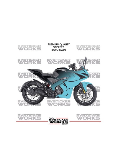 Bajaj Rs200 Kaplama Sticker Çift Renk Motor Kaplama Modeli Hazır Kit Yüksek Kalite 40821198