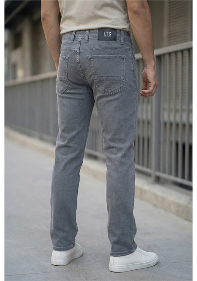 Little Cup Jeans Co Erkek Antrasit Klasik Kesim Pamuklu Esnek Jean Kot Denim Pantolon