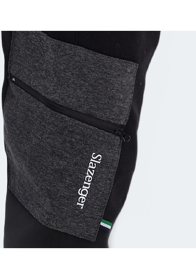 Slazenger PARTNER Erkek Cepli Dar Paça Siyah Eşofman Altı
