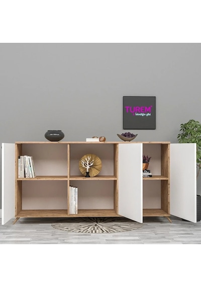 Meşe Konsol Mdf Beyaz