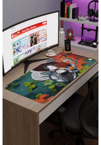 Shenhe Genshin Impact Anime Gacha V3 - 90x40 Xxl Gaming Mouse Pad Fare Altlığı